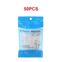 Dental Floss Picks - Oral Hygiene Interdental Brushes (50/100 Pack) (50Pc opp bag)