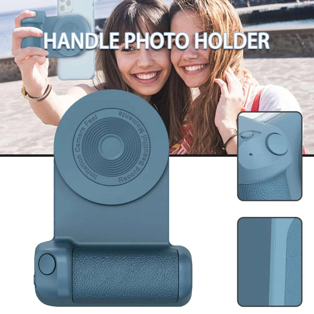 New Camera Grip Smartphone Handheld Selfie Booster Handgrip Remote Control Phone pink/blue/black/purple optional Color Easy Use