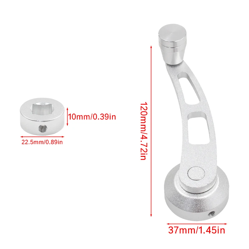 Manovella Alzacristalli Auto Universale - 2 Pezzi In Lega Alluminio Nero Per Finestrini Manuali - Foto 13