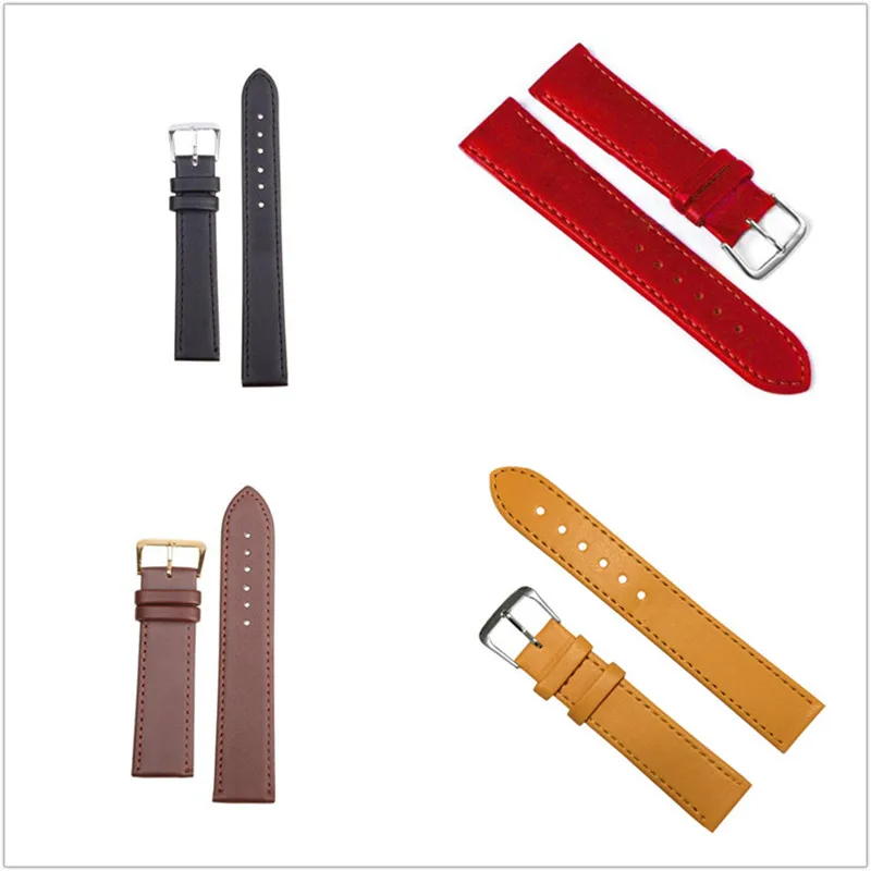 

DIY PU Leather Watch Strap 10mm/12mm/14mm/16mm/18mm/20mm/22mm/24mm Men Women Adjustable Watchband Bracelet