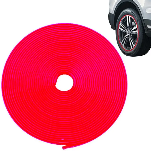 8M Wheel Rims Protector Decor Strip Rubber Moulding Car Color Tire