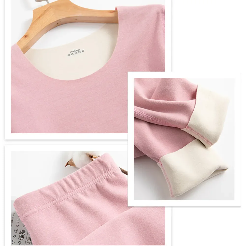 Women's Thermal Underwear Men Double-sided Fleece Seamless Thermos Clothing Warm Lingerie Suit Winter Clothes Women 2 Piece Sets