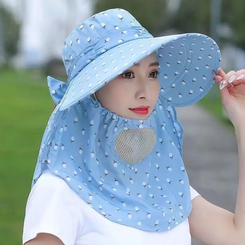 Summer Quick Dryng UV Protection Fisherman Cap Face Neck Cover Outdoor Fishing Cycling Removable Men Visor Hat Women Bucket Hat sun hat fisherman hat sun protection hat