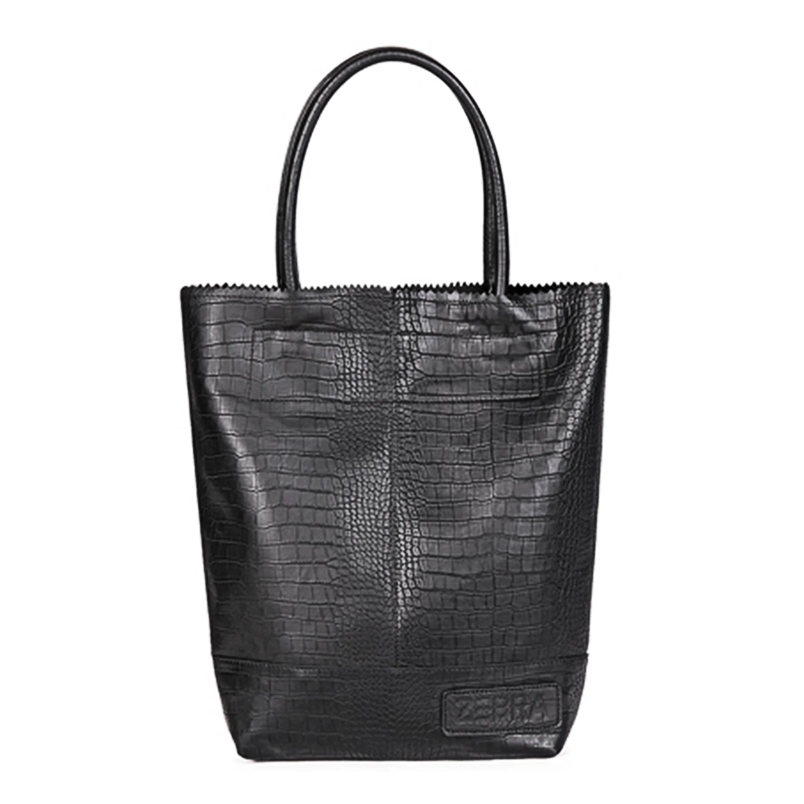 

Женская сумка-тоут из ПУ кожи, с крокодиловым узором
