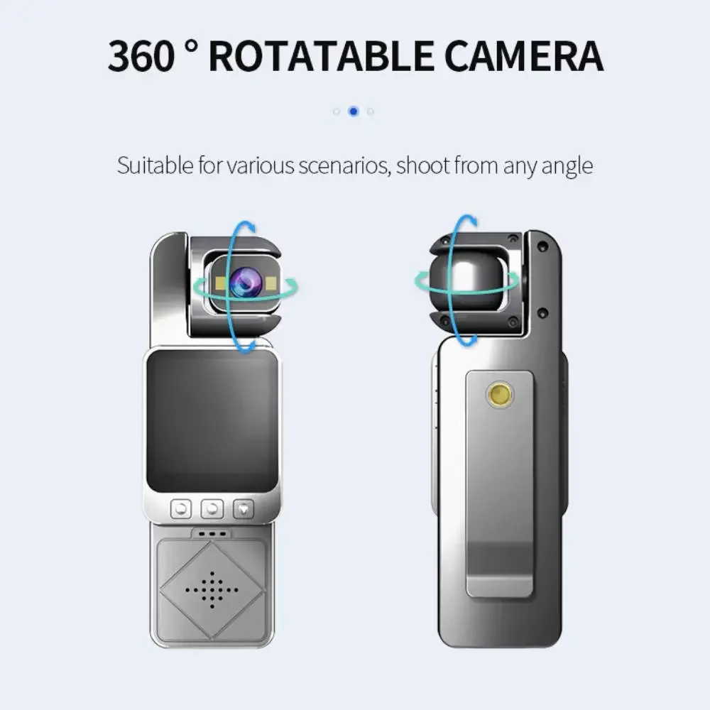 1080P HD 미니 액션 카메라 WIFI IP65 방수 360 °   회전 렌즈 스포츠용 흔들림 방지 코더 가슴 착용형 비디오 사이클링 레코더