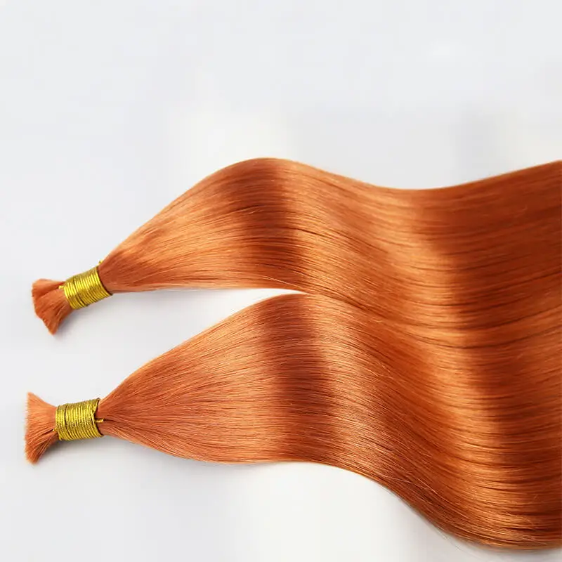 WXMY Human Braiding Hair Bulk No Weft Extensions 12-24Inch Real Human Hair Bulk For Braiding 100g/pcs Remy Straight Bundles #350