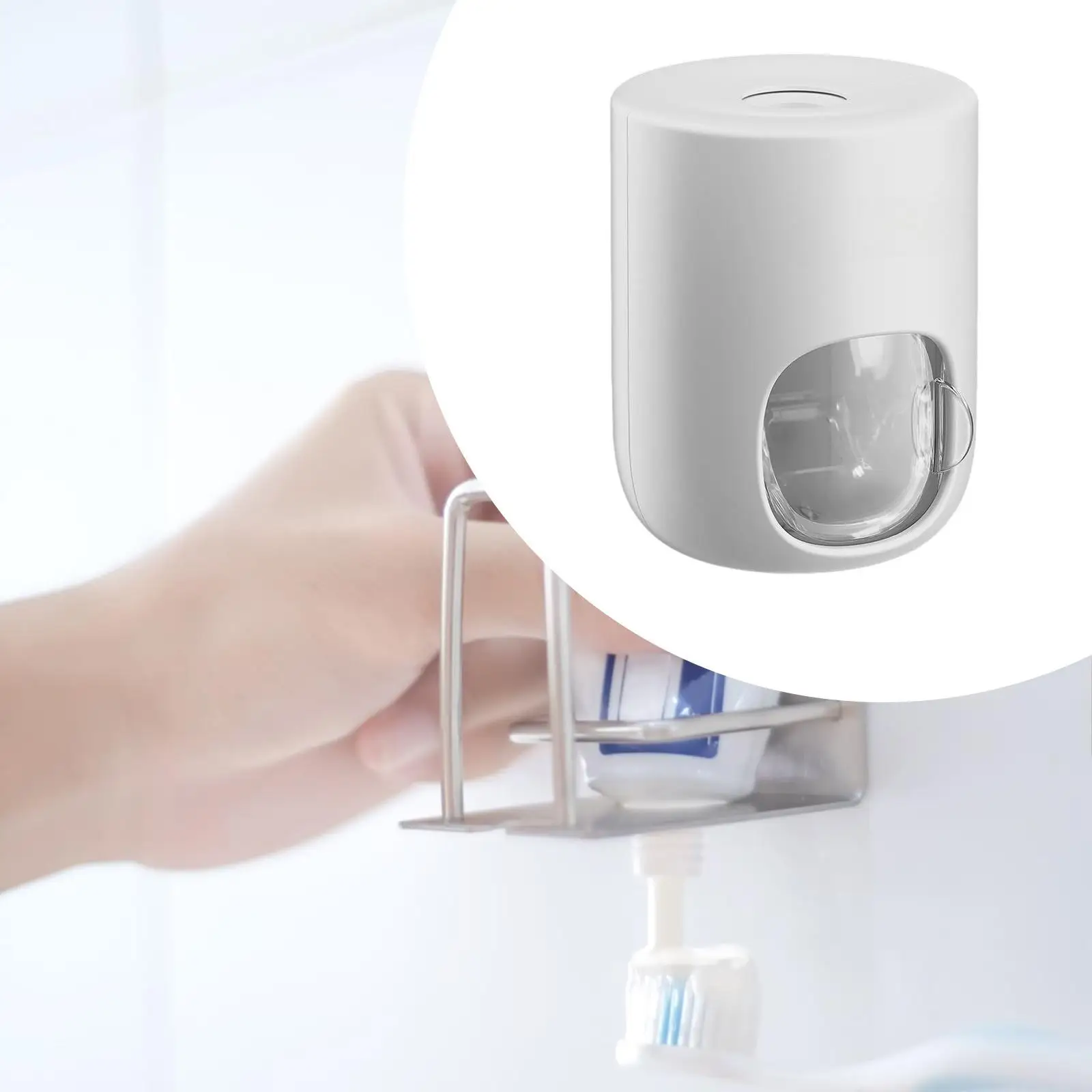 Automatic Toothpaste Dispenser Labor Saving ABS Holder Wall Mount for Bathroom Storage