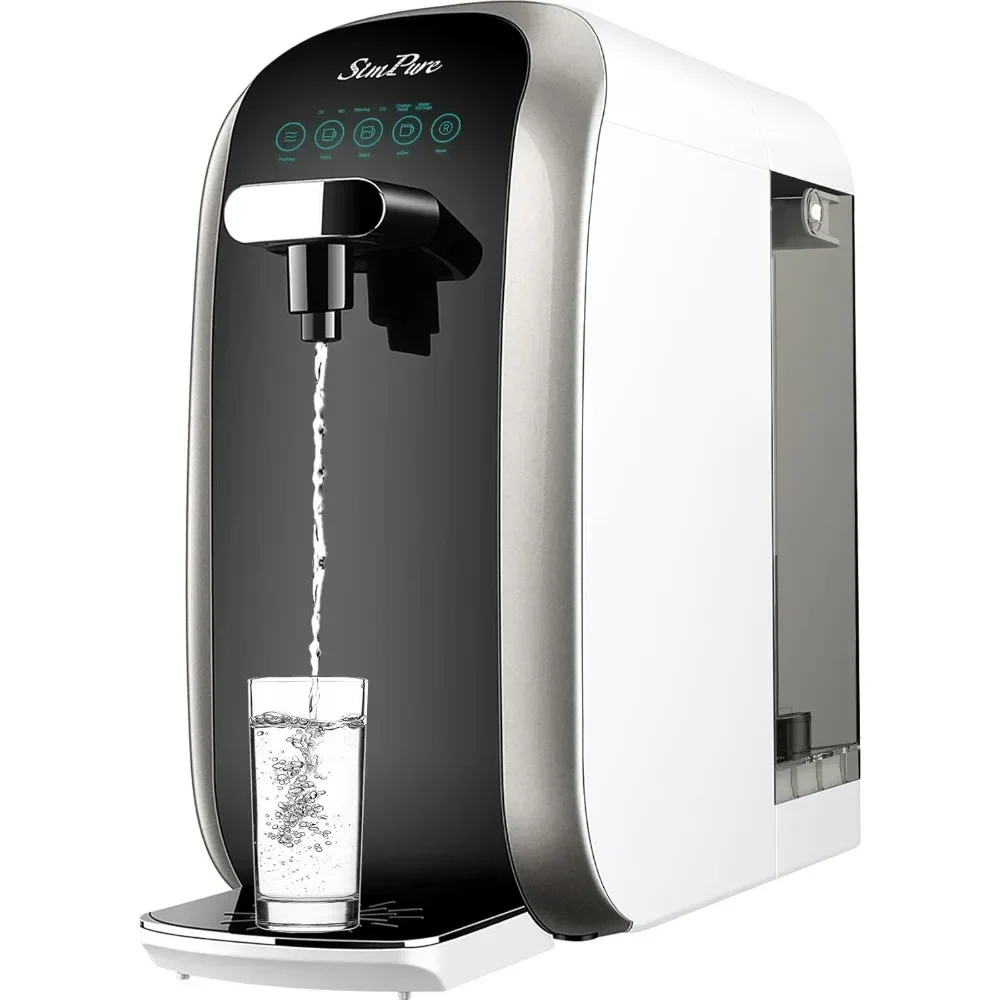 Y7P-BW UV Countertop Reverse Osmosis Water Filter, NSF/ANSI 58 Certified, 4 Stage RO Water Filtration System, Purifier