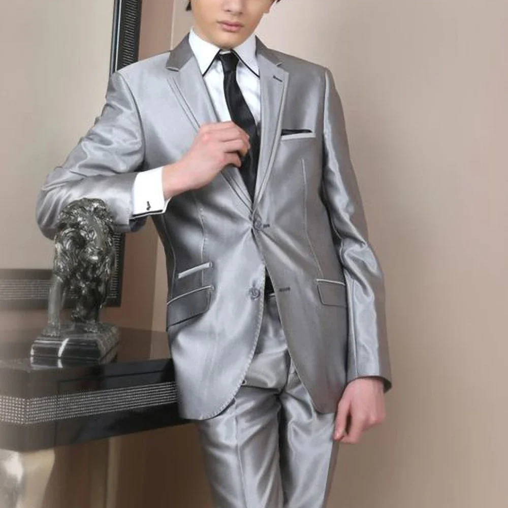 Suit For Teenager Silver w/ White Shirts main image 1