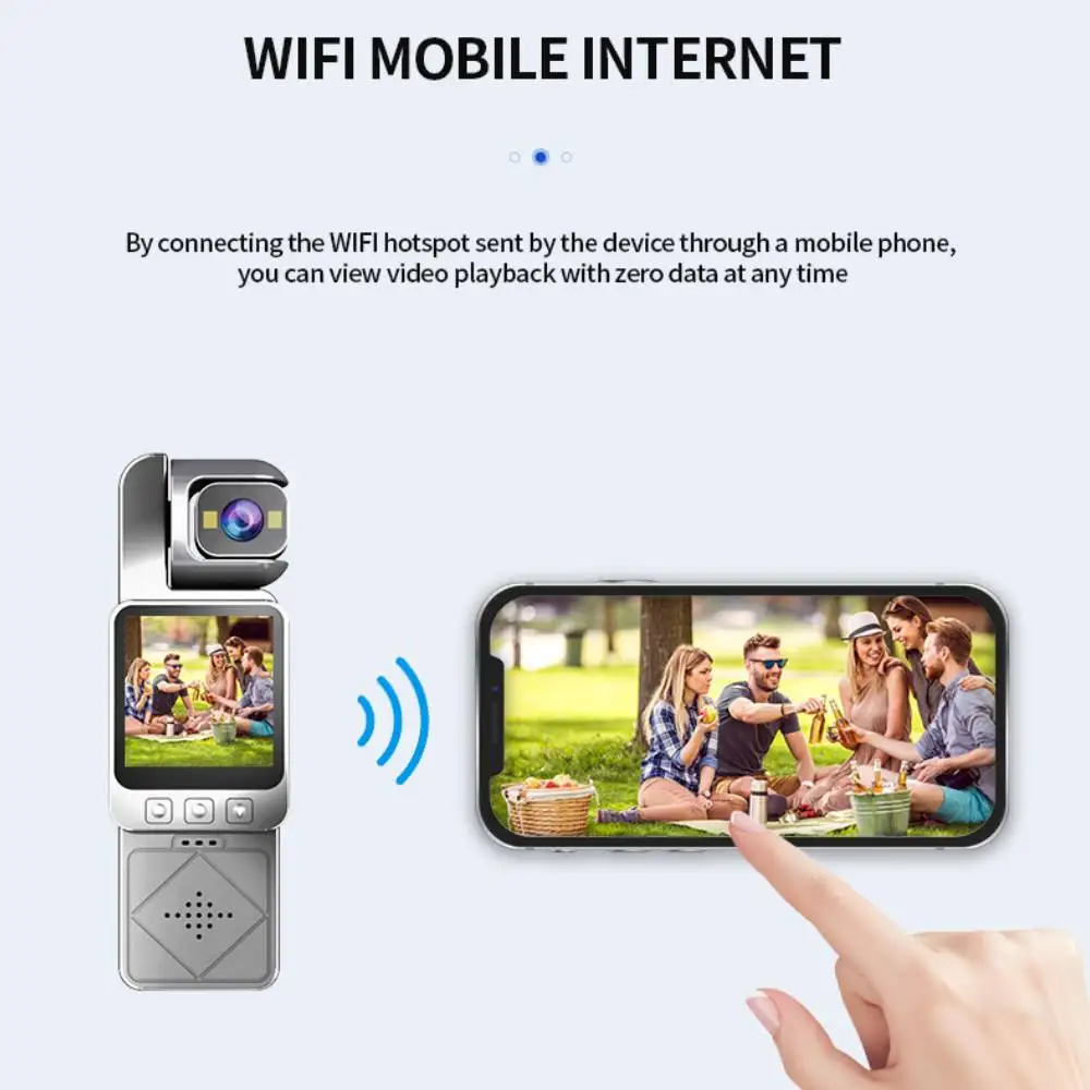 1080P HD 미니 액션 카메라 WIFI IP65 방수 360 °   회전 렌즈 스포츠용 흔들림 방지 코더 가슴 착용형 비디오 사이클링 레코더