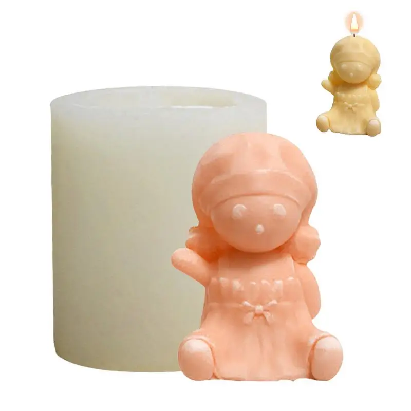 

Little Girl Candle Mold High And Low Temperature Resistant Candles DIY Mold Home Decor Products For Desserts Ornaments Cakes