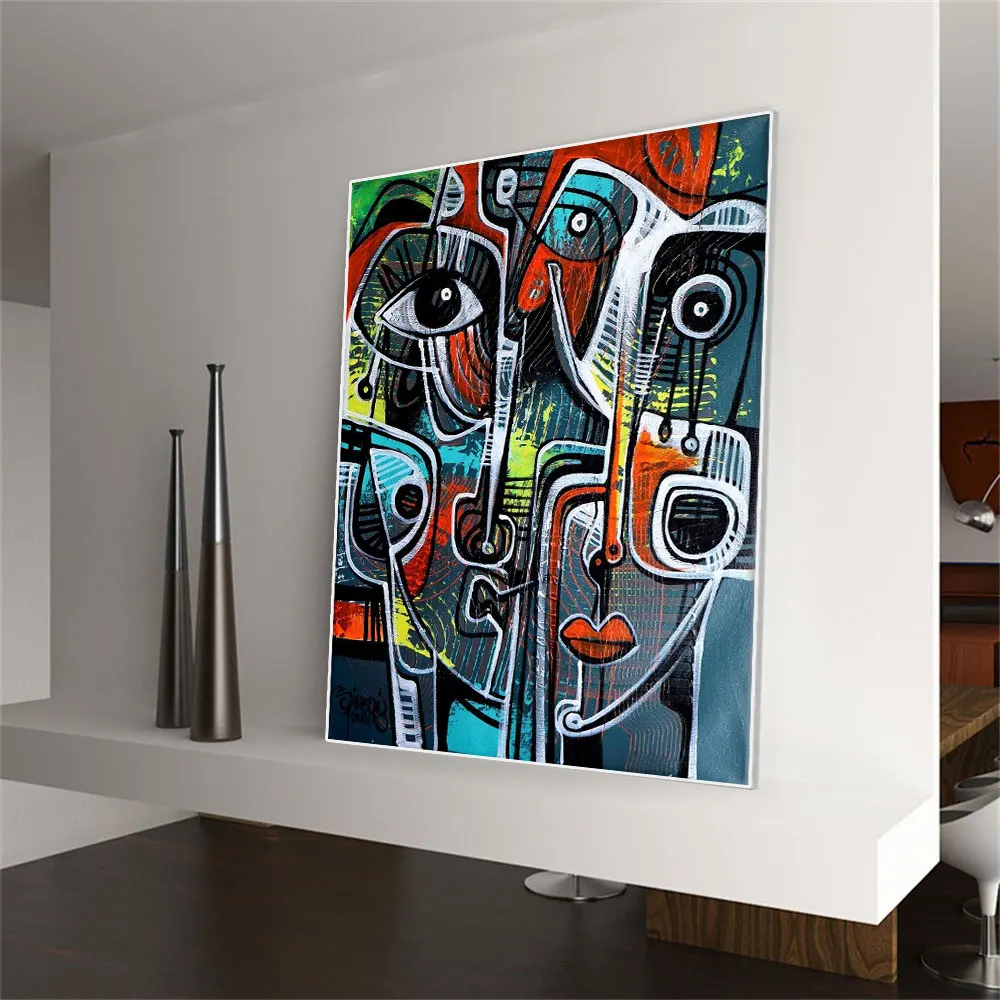 

Abstract Concept Picasso Illusion Classical Canvas Wall Painting Poster and Printmaking Famous Wall Painting Home Decortion
