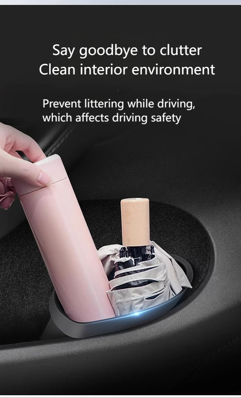 For Tesla  All Model Y&3  Car Door Trash Can Silicone Door Storage Box Waterproo