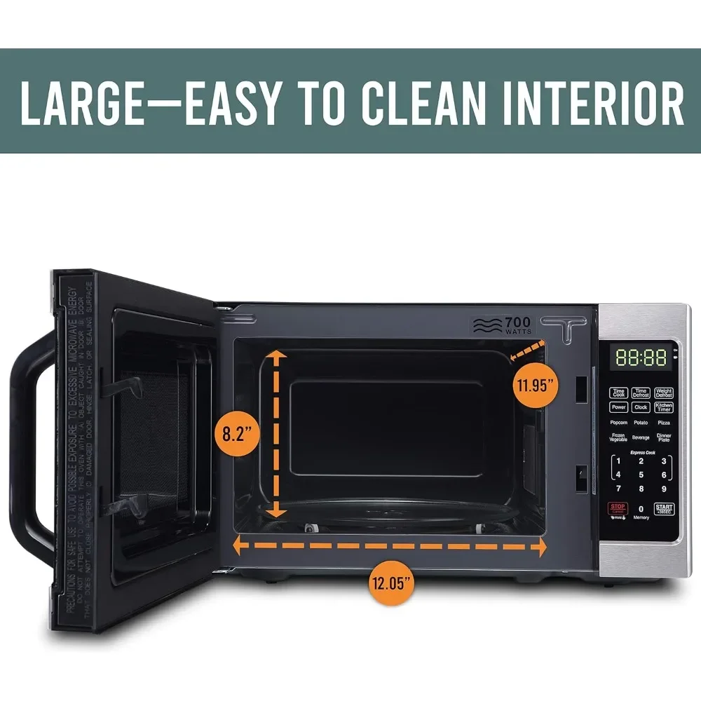 Farberware Countertop Microwave 700 Watts, 0.7 cu ft - Microwave Oven With LED Lighting and Child Lock 5