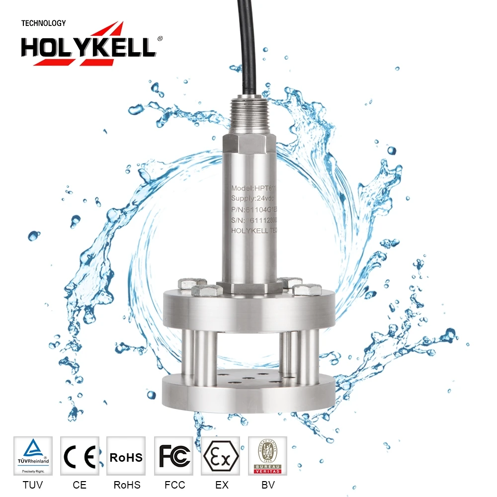 

Holykell factory Submersible Pressure Level Transducer, Flange Level Sensor