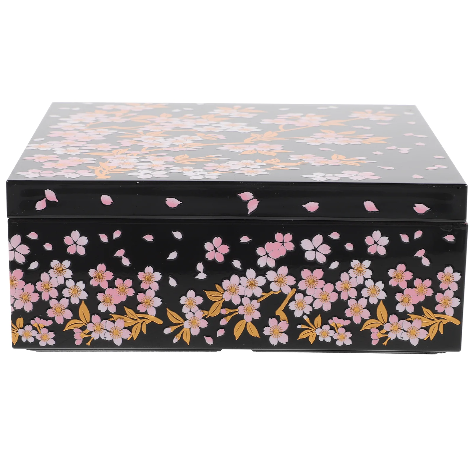 

Sushi Japanese Hot Stamping Realistic Cherry Blossom Box Lunch New Year Snack Gift Office Plastic Tray