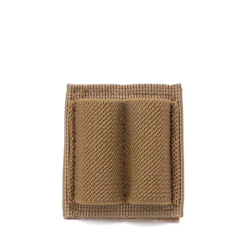 2-Round Shell Holder 2 Hole Airsoft Buttstock Ammo Pouch Molle Bullet Magazine Carrier Adhesive Patch Tactical
