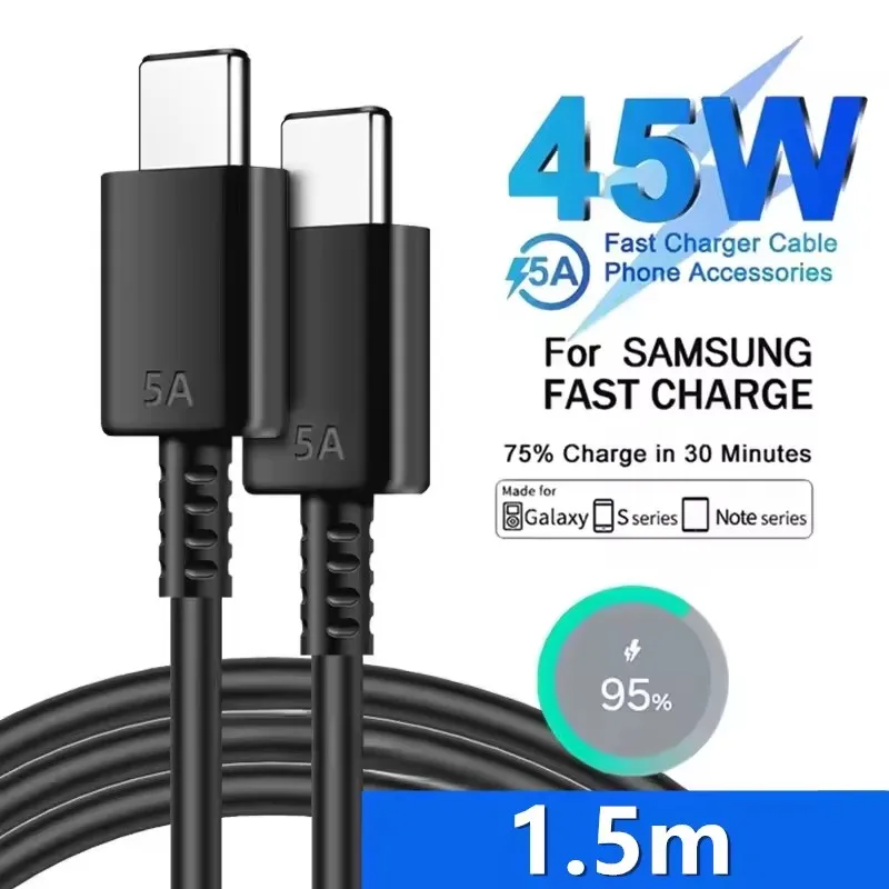 Super Fast Charge 5A 45W Type C to Type C Cable