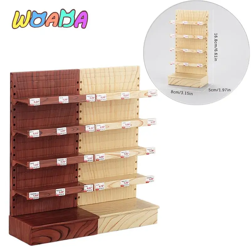 

1/12 Dollhouse Miniature Supermarket Shelf Dollhouse Display Cabinet Decoration Dolls House Furniture Accessories