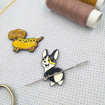 Magnetic Needle Minders Sewing Magnet, Cute Hot Dog Needle Keeper for Cross Stitch, Needle Nanny Embroidery Needlework Supplies 3