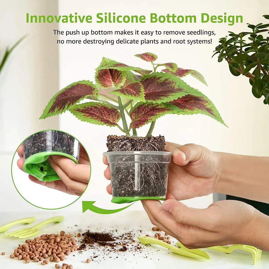 36 Juegos De Macetas Con Cúpula De Humedad, Macetas Biodegra | Meses