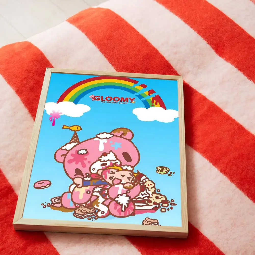 C-Cartoon G-Gloomy Bear Vintage-Poster, klebrige Whitepaper-Drucke, Poster, Kunstwerk, Poster, Wandaufkleber – Detail 10