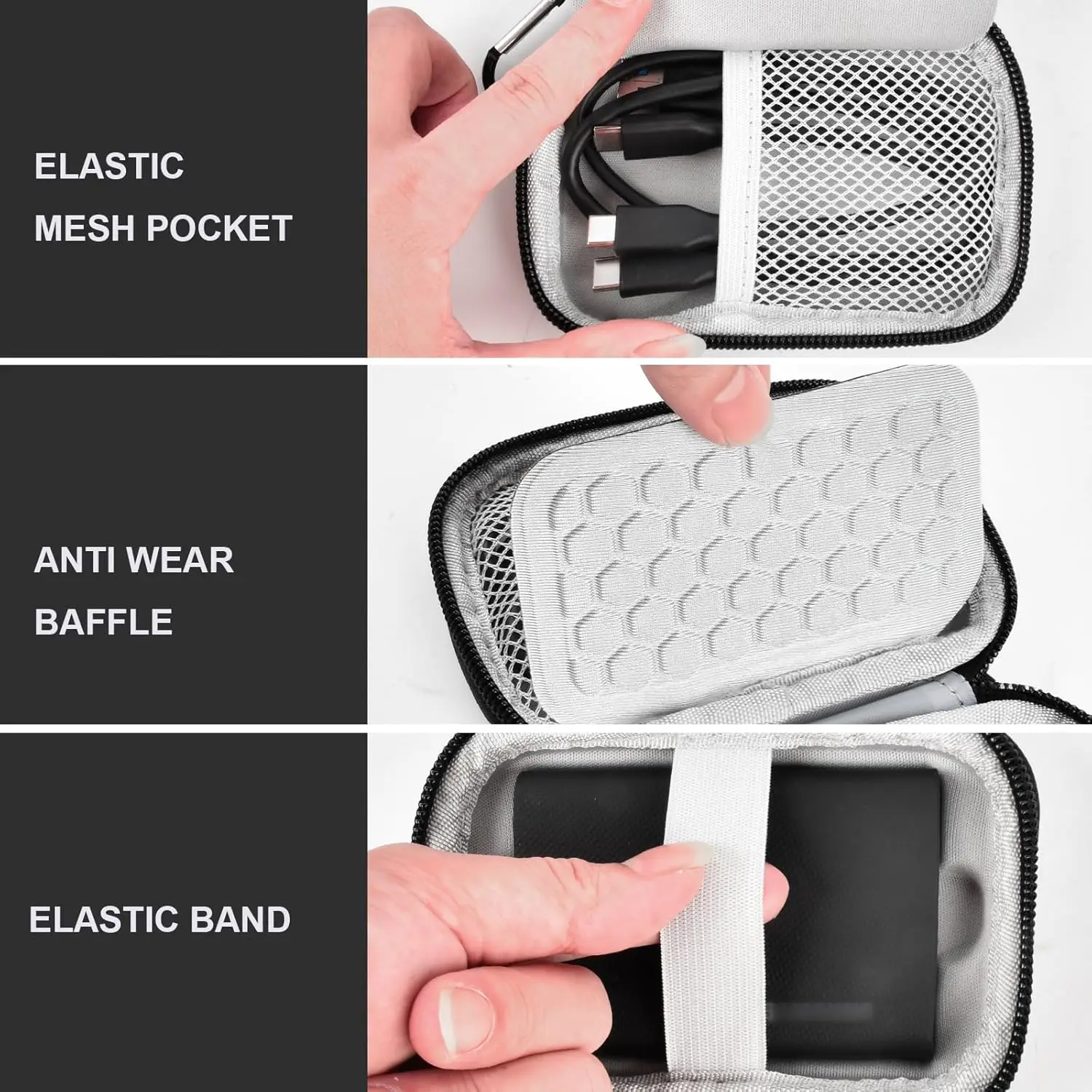 Carrying Case Compatible with Samsung T9 Portable SSD 4TB 2TB 1TB USB External Solid State Hard Fits for USB Cable