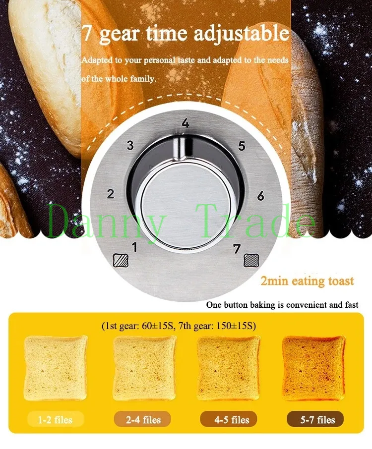 Description Picture 5 of item3-in-1 Breakfast Machine 850w oven Bread Baking Maker Bread Toaster /Fried Egg/ Coffee Cooker