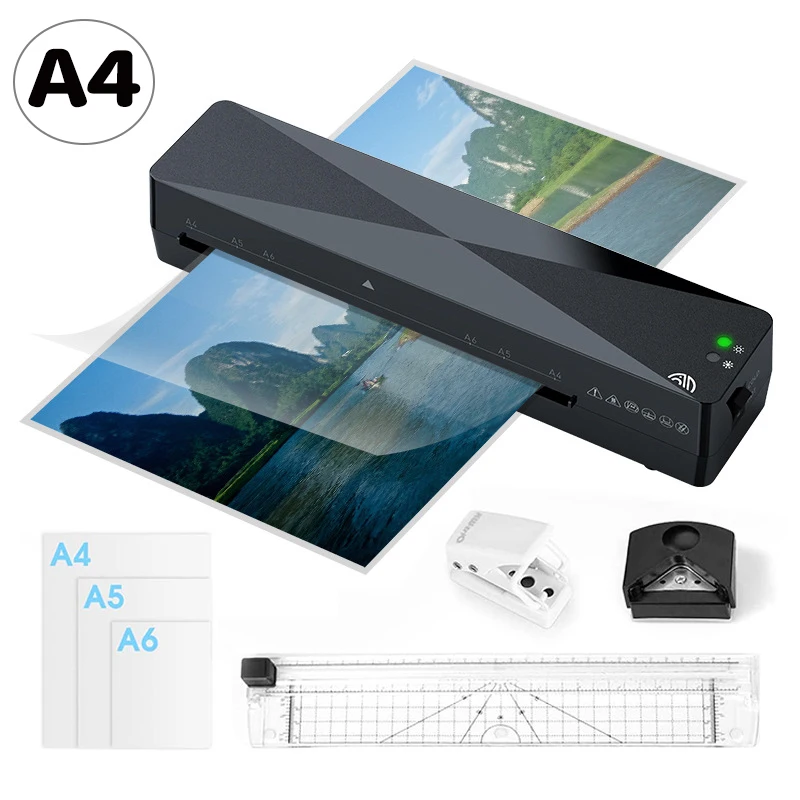 Professional thermal laminating machine for A4 document photo blister packaging plastic film roll laminator