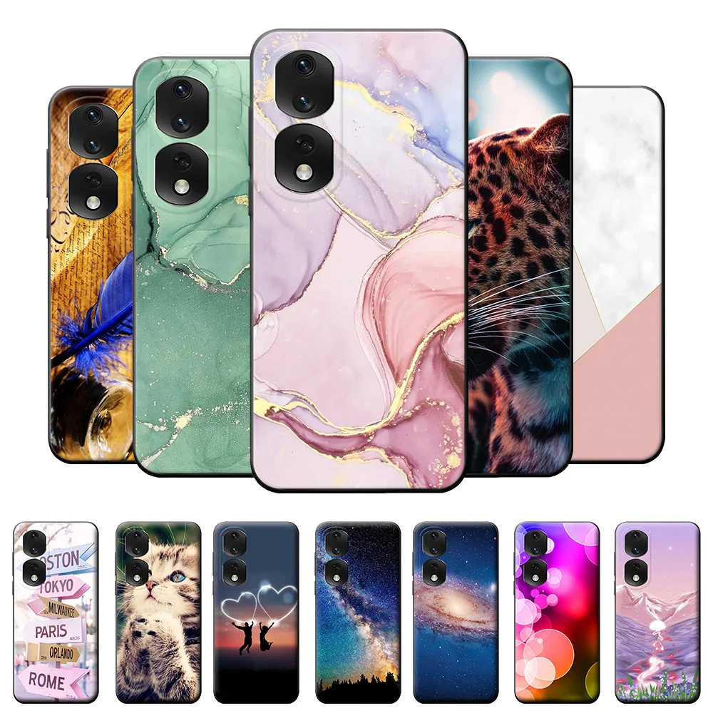 Per Honor 90 Pro Case Honor 90 Cover Black Edge Custodie Morbide In Silicone Per Huawei Honor 90 Lite Cartoon Shell Bumper Funda