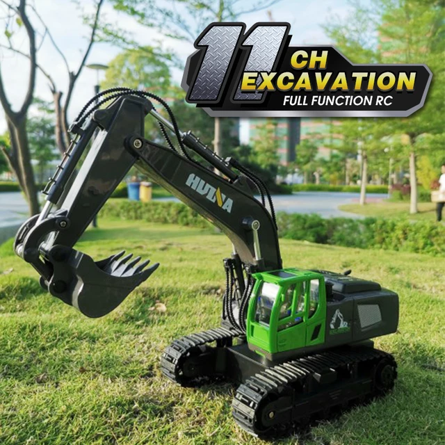 1:24 HUINA 568 RC Truck Dumper Excavator crawler 9CH 2.4G Radio Controlled Car Electric vehicle Tractor Model Toys for boy gift 4