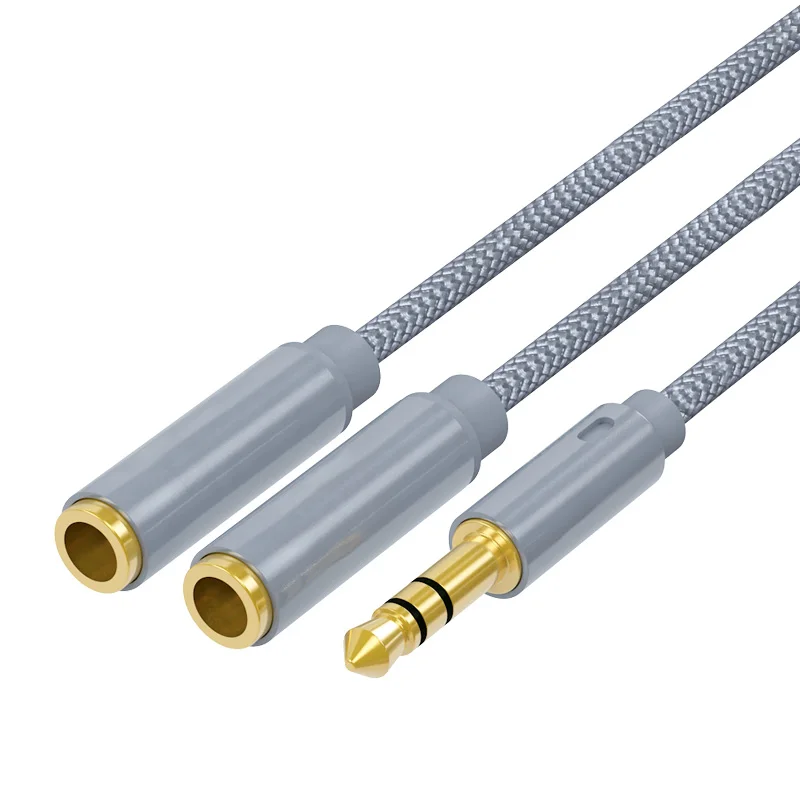 Dual Audio 3.5mm Headphone Splitter with Y Cable Design