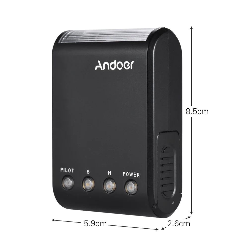 Andoer WS-25 On-Camera Flash Portable Digital Slave Flash Speedlite GN18 for Canon Nikon Pentax Sony a7 nex6 HX50 A99 Camera on camera flash camera flash