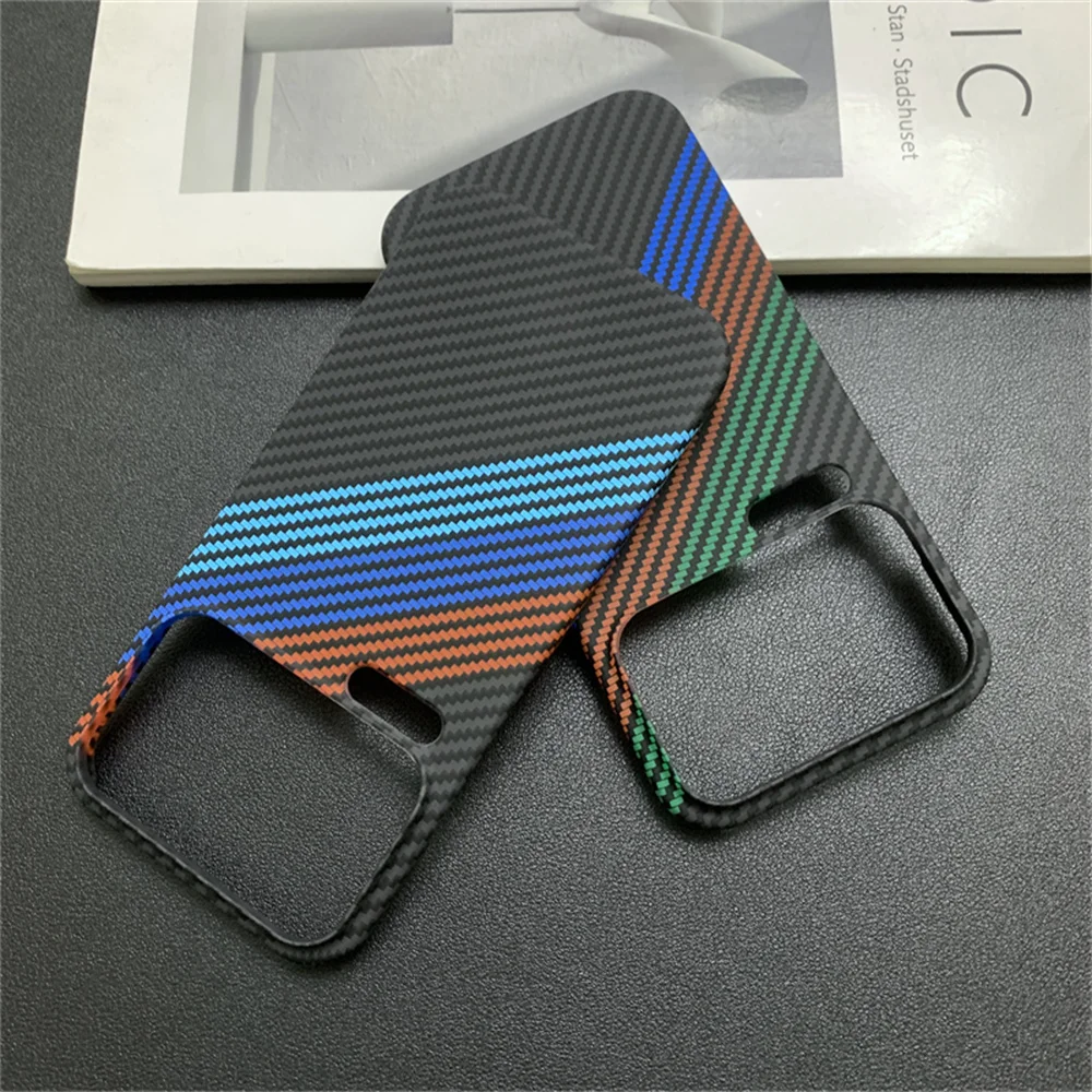 Vibrant Carbon Fiber Ultra Slim Phone Case - Protective Back Cover