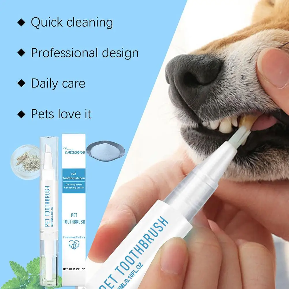 Pet Toothbrush Pen Suitable For Eliminating Pet Bad Breath Easy To Use Cat Dog Tooth Brush ToothbrushSet Accessories