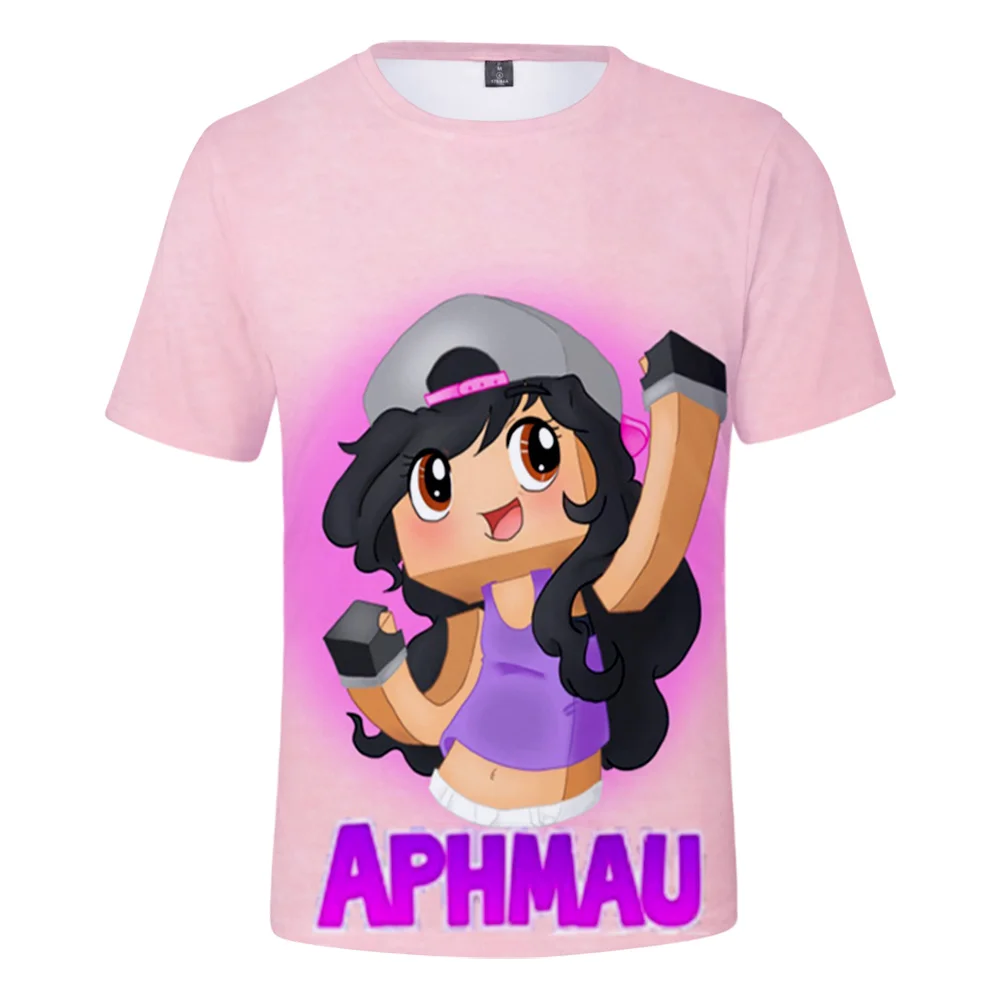 3D Arrival Summer Fashion New Aphmau Kids Anime   Pattern Men's/women's Short Sleeve Trend Casual T-shirt Anime Clothes