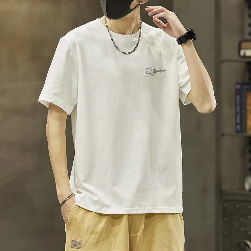 

E-BAIHUI Casual Men's T-shirts Short Sleeve O-neck Basic M-4XL Oversized T Shirt for Man Loose Daily Spring and Summer Male Tees