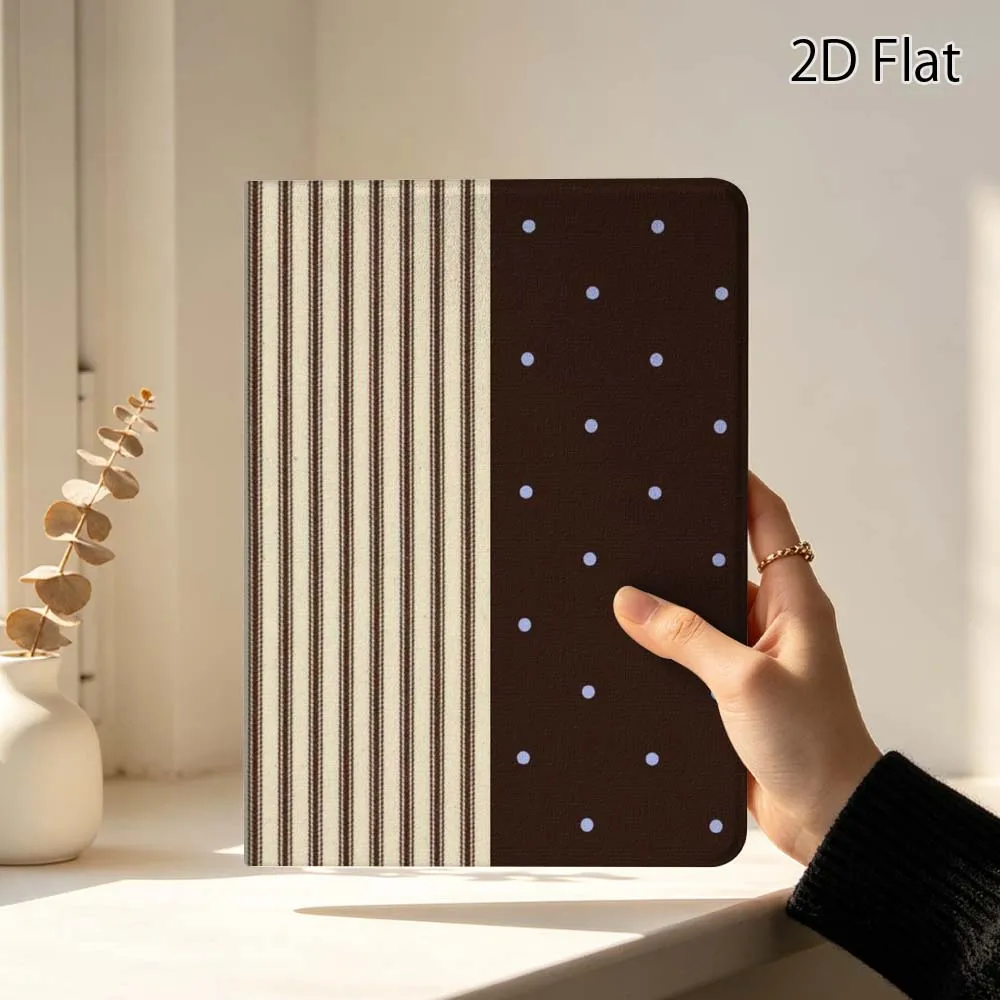 Stylish Stripes & Polka Dots Art Tablet Case - Universal Fit