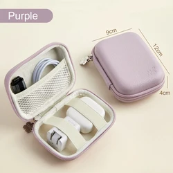 Compact Hard Shell Organizer Case for Electronics and Accessories (Purple)