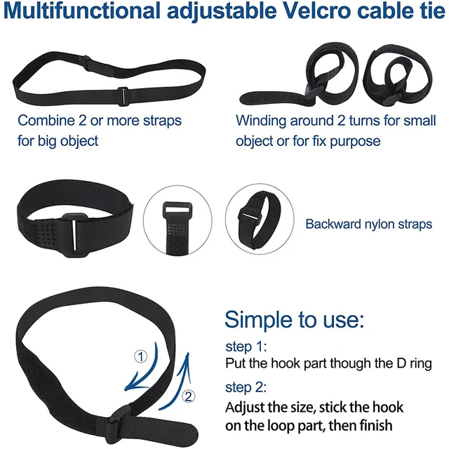 5 Fascette Per Bicicletta In Nylon - Regolabili, Per Pompa E Cavi