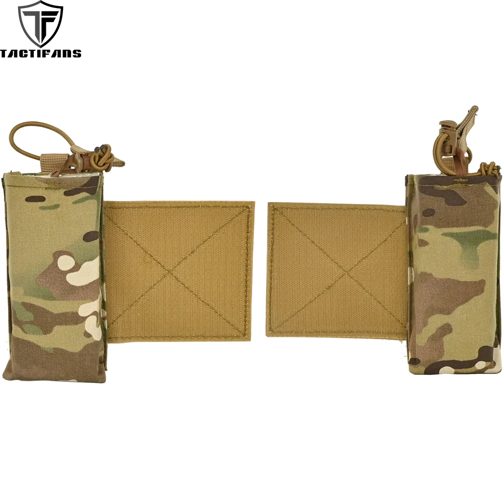 

2PCS/Set Tactical Radio Magazine Pouch Chassis Micro Fight Expander Wings Storage For MK3 MK4 Chest Rig Plate Multicam