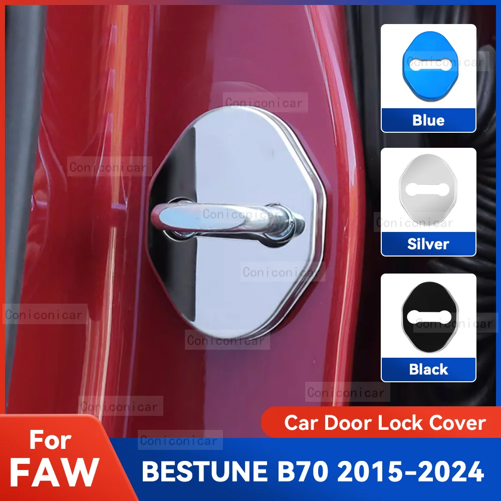 

Auto Car Door Lock Protect Cover Emblems Case Stainless Steel Decoration For FAW BESTUNE B70 2015-2024 Protection Accessories