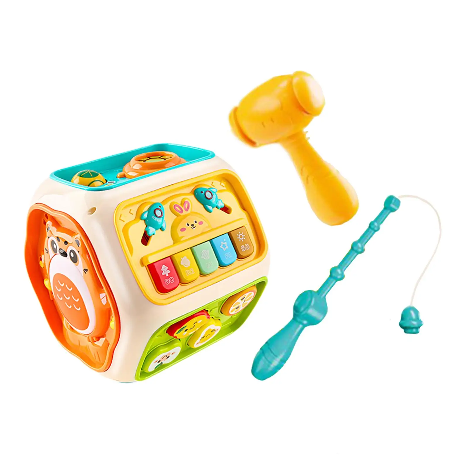 Children's Hand Beat Drum Set with Lights and Sounds Activity Center for 1 2 3 4 Year Old Kids Preschool Toddlers Birthday Gifts