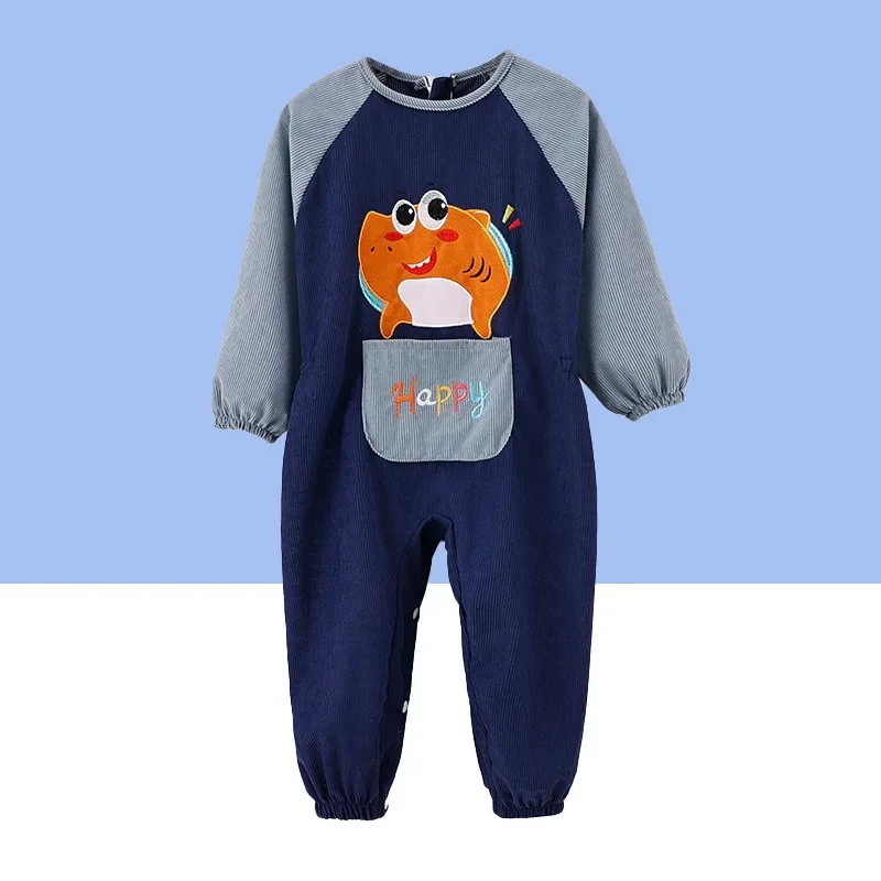 Outdoor Playable Crawling Suit Baby Romper Overalls Autumn Winter Boys Girls Clothes Durable Dirt-resistant Coverall Onesie