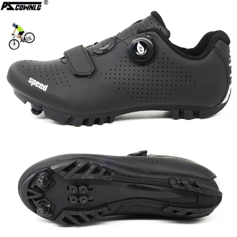 NewCyclingMTBShoeswithClitsMenRouteCleatRoadDirtBikeSpeed