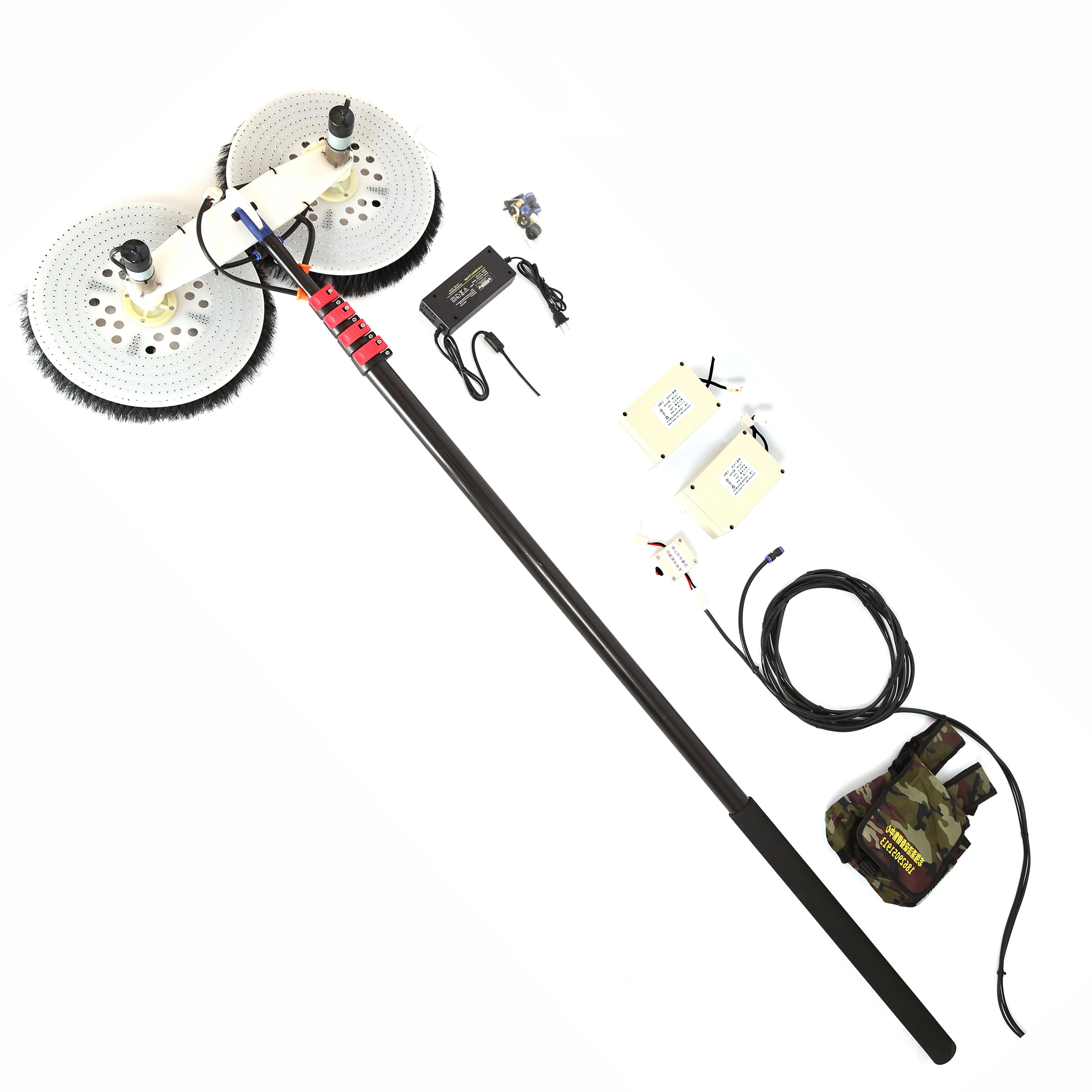 

Extentclean electric window cleaning brush machine solar photovoltaic panel cleaner with extension telescopic pole