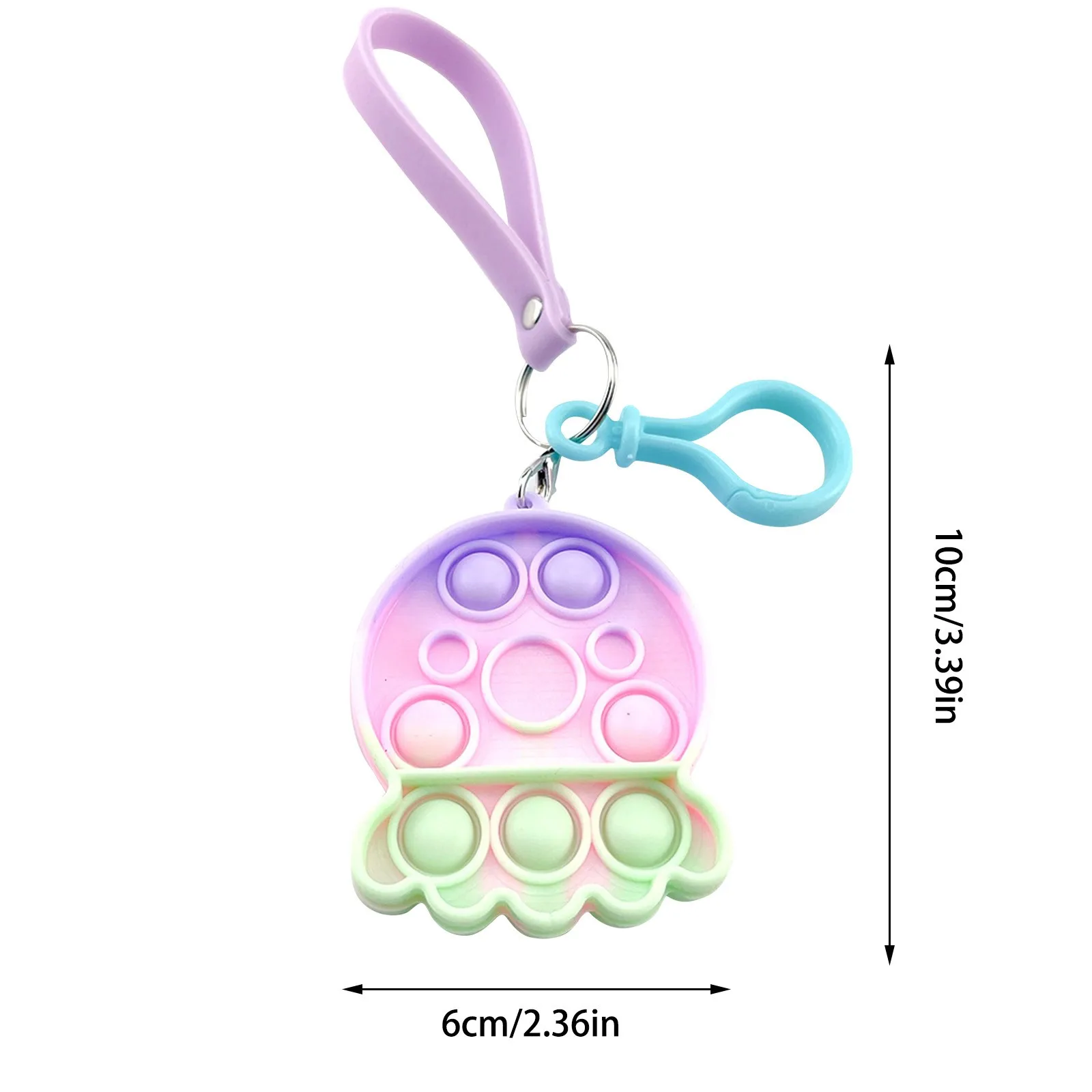 Mini Pops Simple Dimple Keychain Its Push Bubble Anxiety Sensory Fidget Toy Anti Stress Relief For Autism Adults Key Chain Toys squishy mesh ball Squeeze Toys