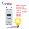 Weekly 7 Days Programmable Digital TIME SWITCH Relay Timer Control AC 220V 230V 110V DC24V 12V THC30 30A Din Rail Mount 6