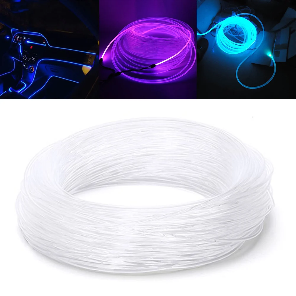 PMMA 1M/2M/3M Side Glow Optical Fiber Cable 1/1.5/2/3/4mm Diameter Car Optic Cable Ceiling Lighting Lights Bright Party Light fiber optic cable