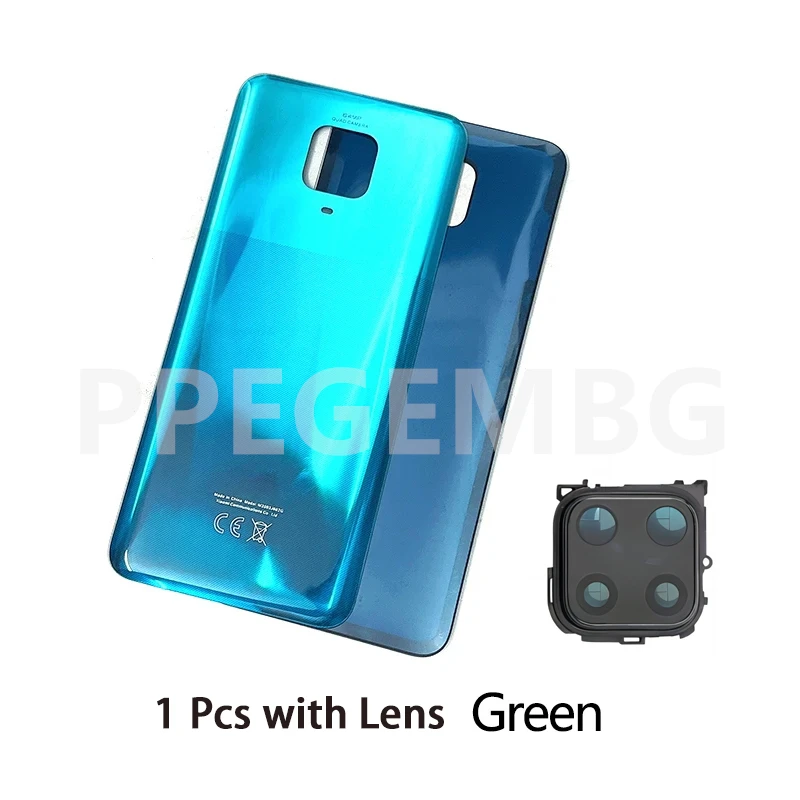 Redmi Note 9S Glass, Redmi Note 9 Pro Max S Note 9 Pro 배터리 후면 커버, 후면 문짝 뚜껑 패널 쉘 하우징 케이스, 카메라 렌즈